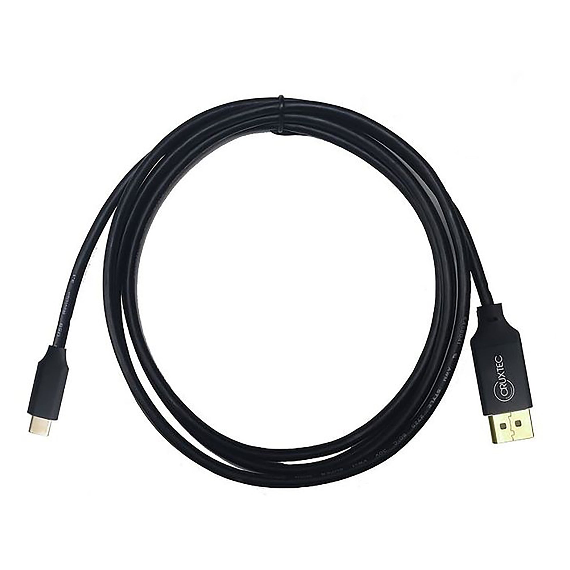 Cruxtec CD4K-03-BK USB-C Male to Displayport Male -4K/60Hz Cable (3 mtrs)