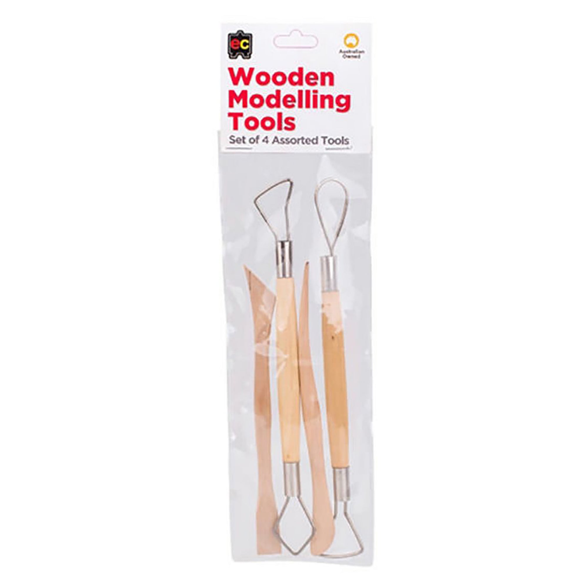 EC Wooden Modelling Tools Set (Pack of 4)