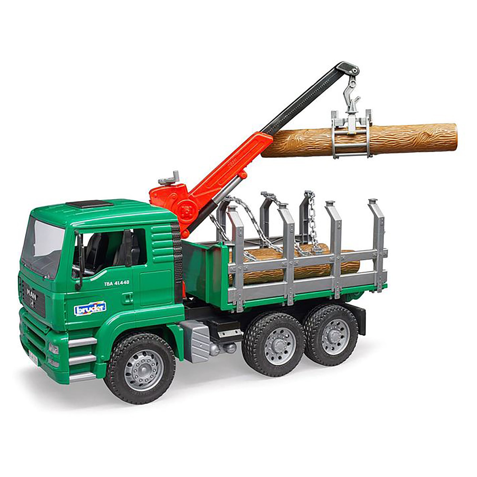 Bruder 1/16 MAN Timber Truck with Loading Crane and Trunks