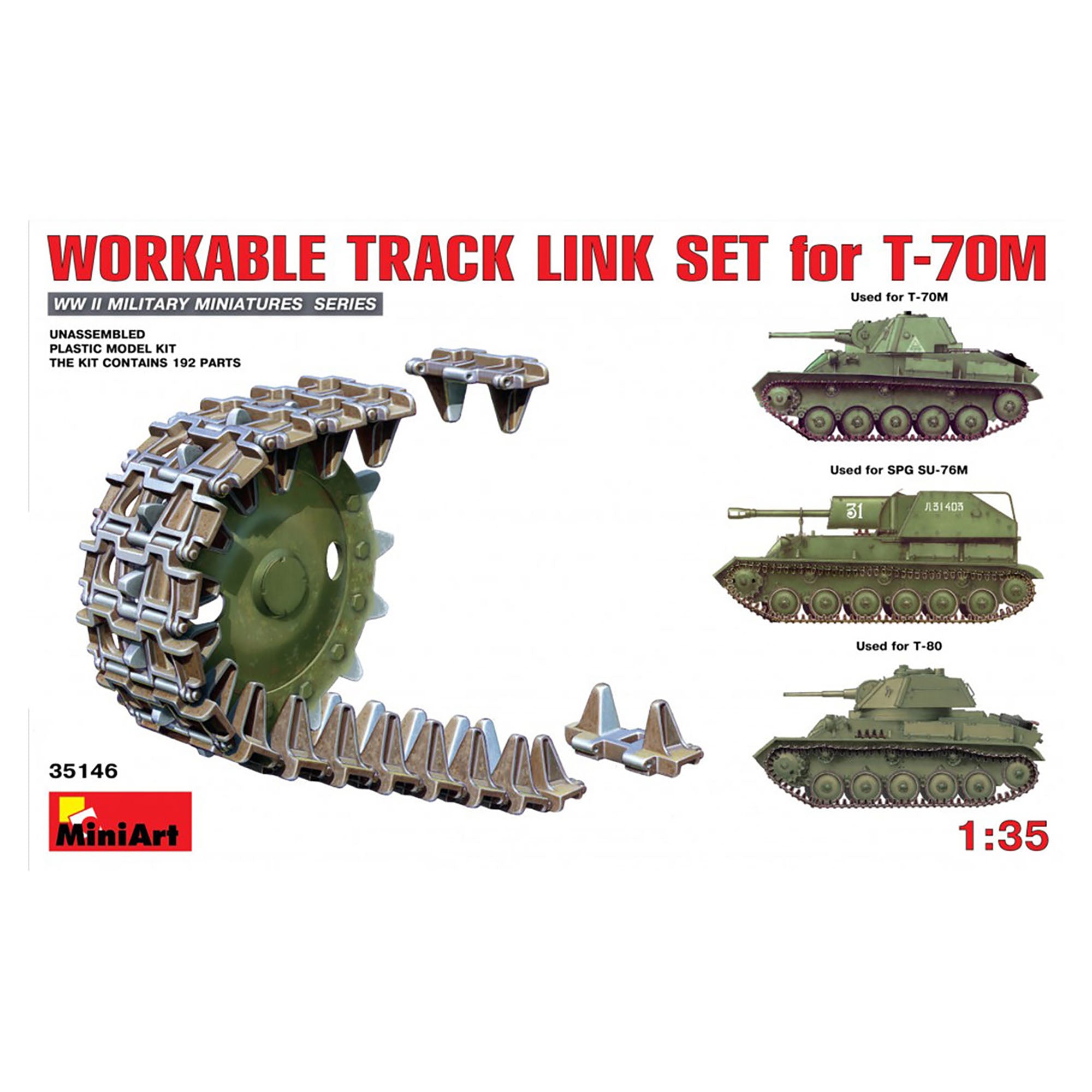 MiniArt 35146 1/35 Workable Track Link Set For T-70M Model Kit
