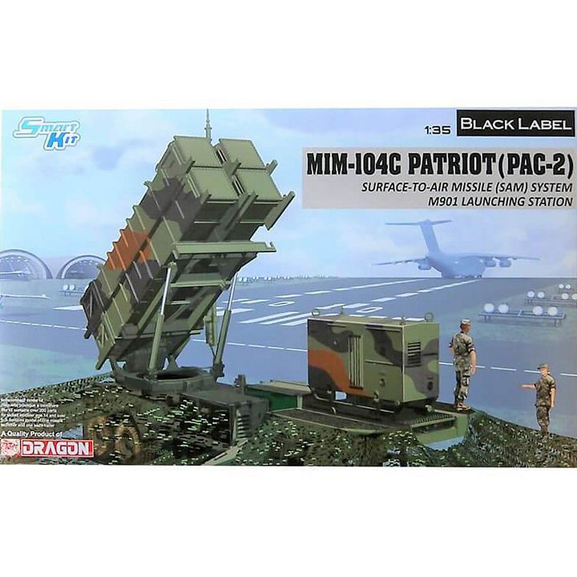 Dragon 3604 1/35 Black Label MIM-104C Patriot (PAC-2) Surface-to-Air Missile (SAM) System M901 Launching Station Model Kit