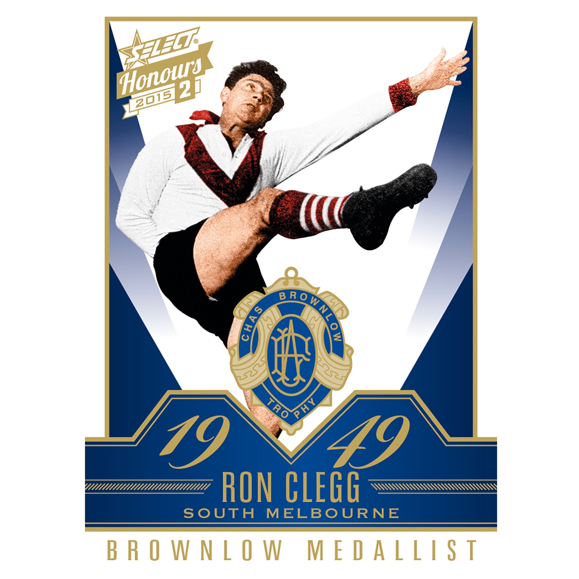 AFL Select Australia 2015 Honours 2 - Brownlow Gallery Ron Clegg South Melbourne BG67
