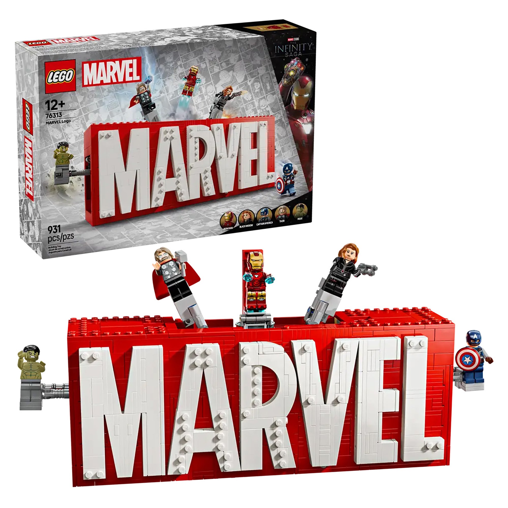 LEGO Marvel Logo & Minifigures 76313