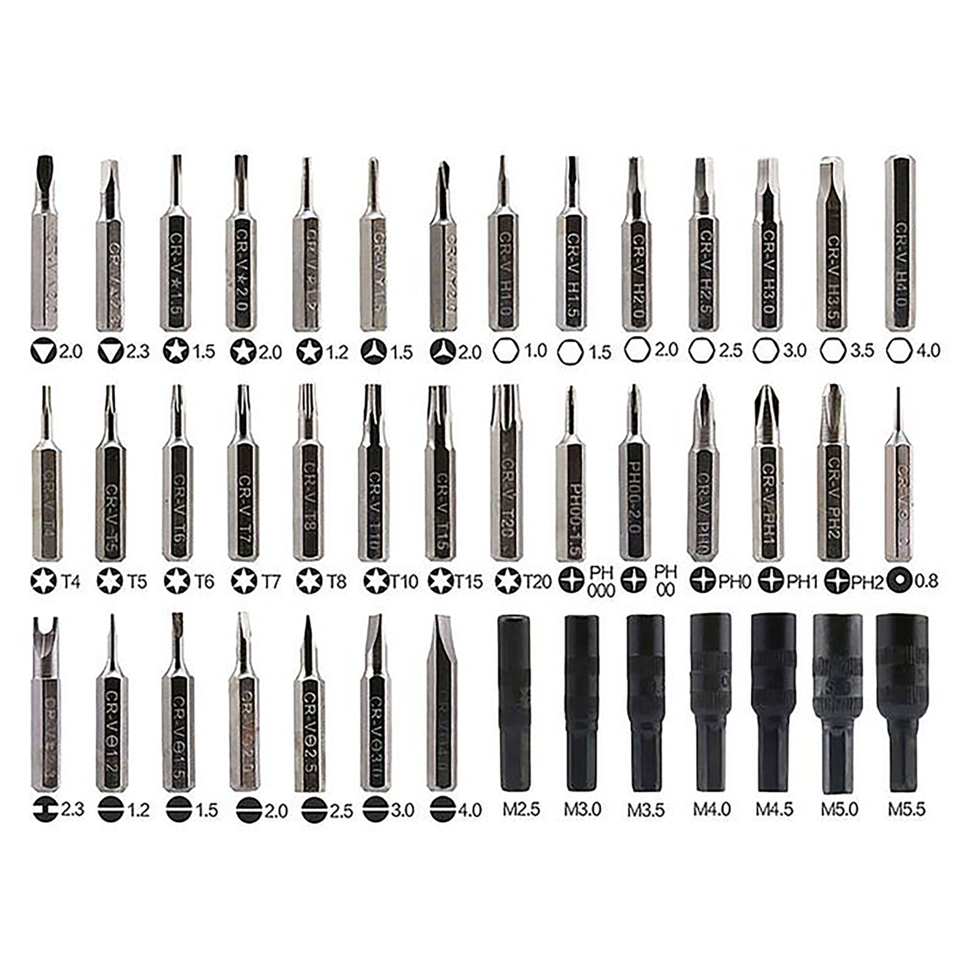 BST Magnetic Precision Screwdriver Set with Carry Case (45 pieces)