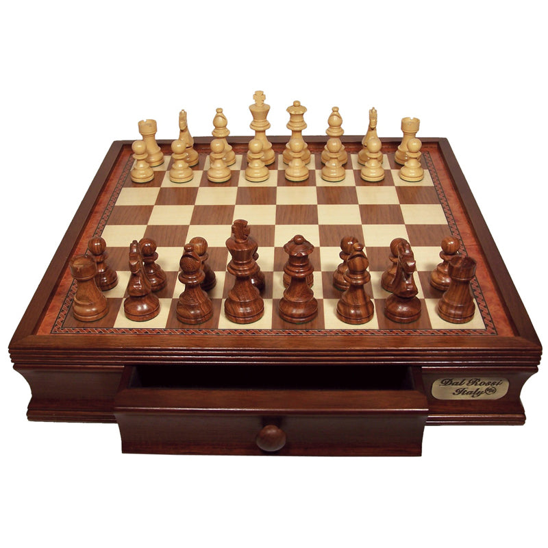 Dal Rossi Chess Set 16″ With Boxwood/Sheesham Double Weighted