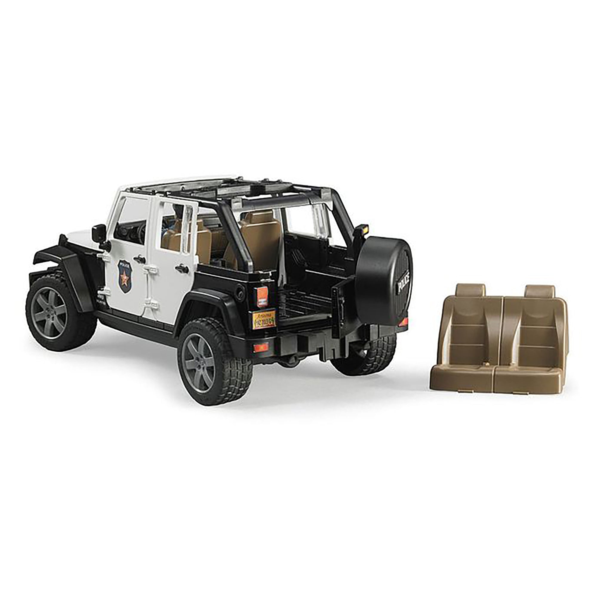 Bruder 1/16 Jeep Wrangler Rubicon Police Vehicle with Policeman