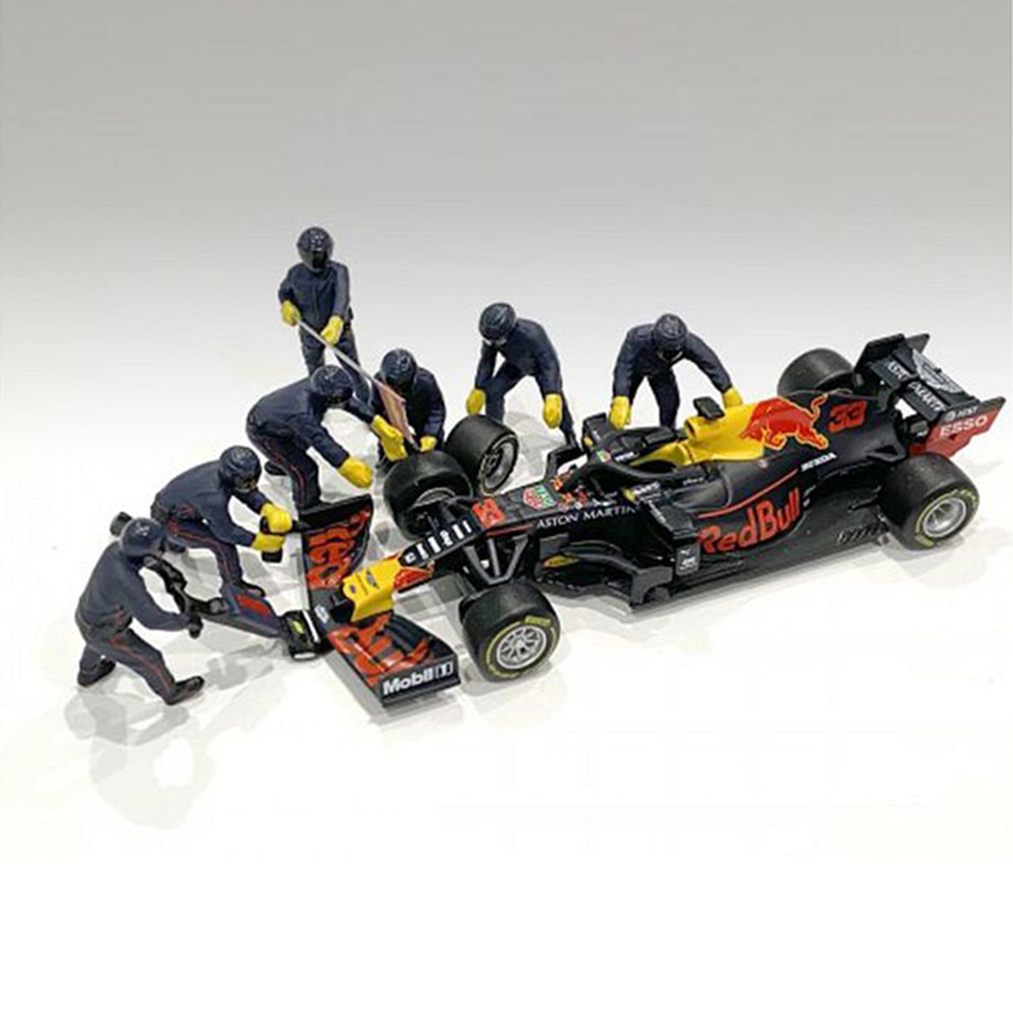 American Dioramas F1 Blue Team Pit Crew Figures 1:18 Diecast Model
