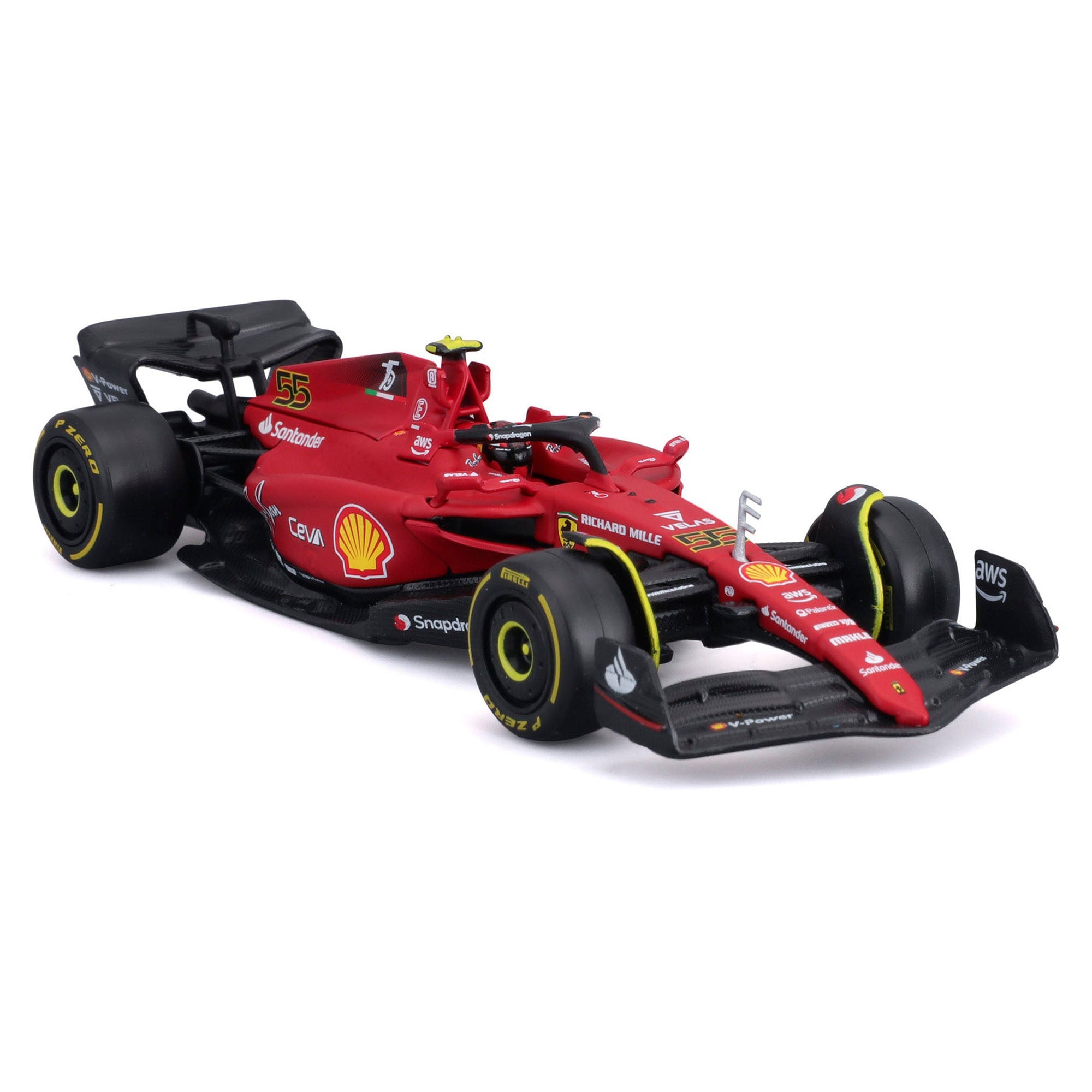 Bburago 1:43 Ferrari Racing 2022 F1 - 75 - Sainz #55 with Driver