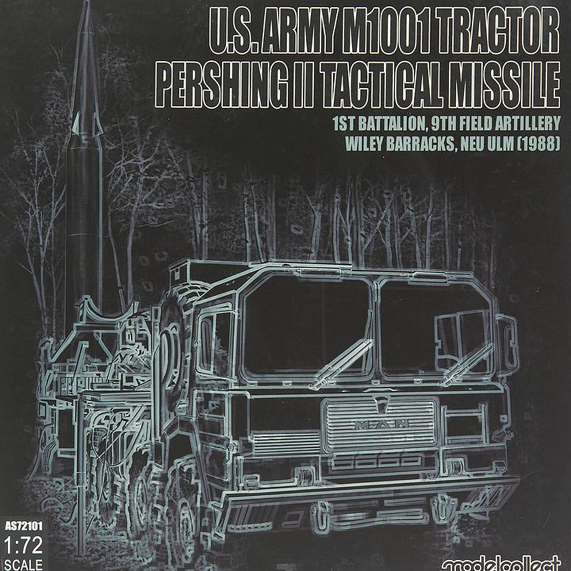 Modelcollect AS72101 1/72 U.S. Army M1001 Tractor Pershing II Tactical Missile