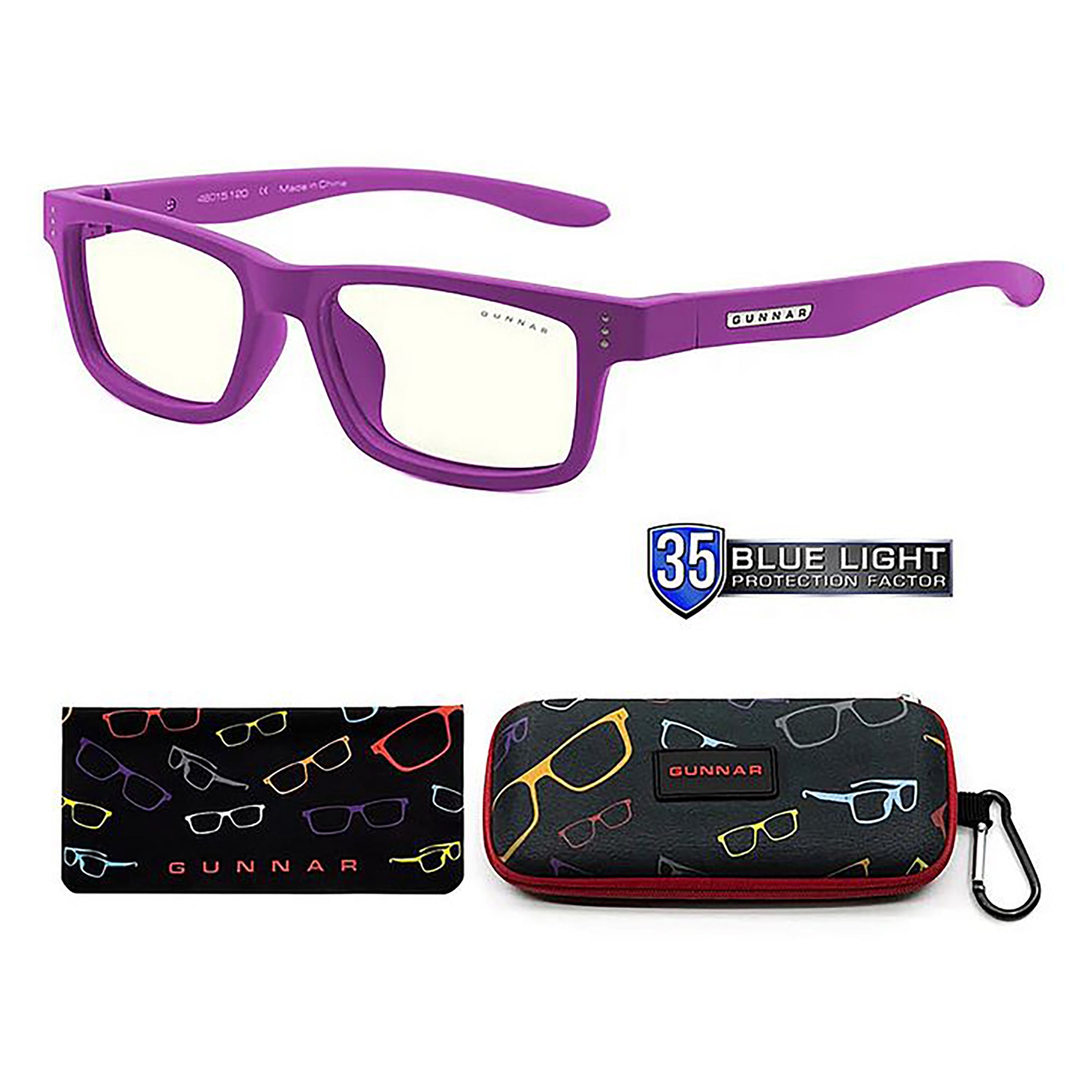 Gunnar Cruz Kids Indoor Digital Eyewear/Glasses, Magenta (4-8 years)