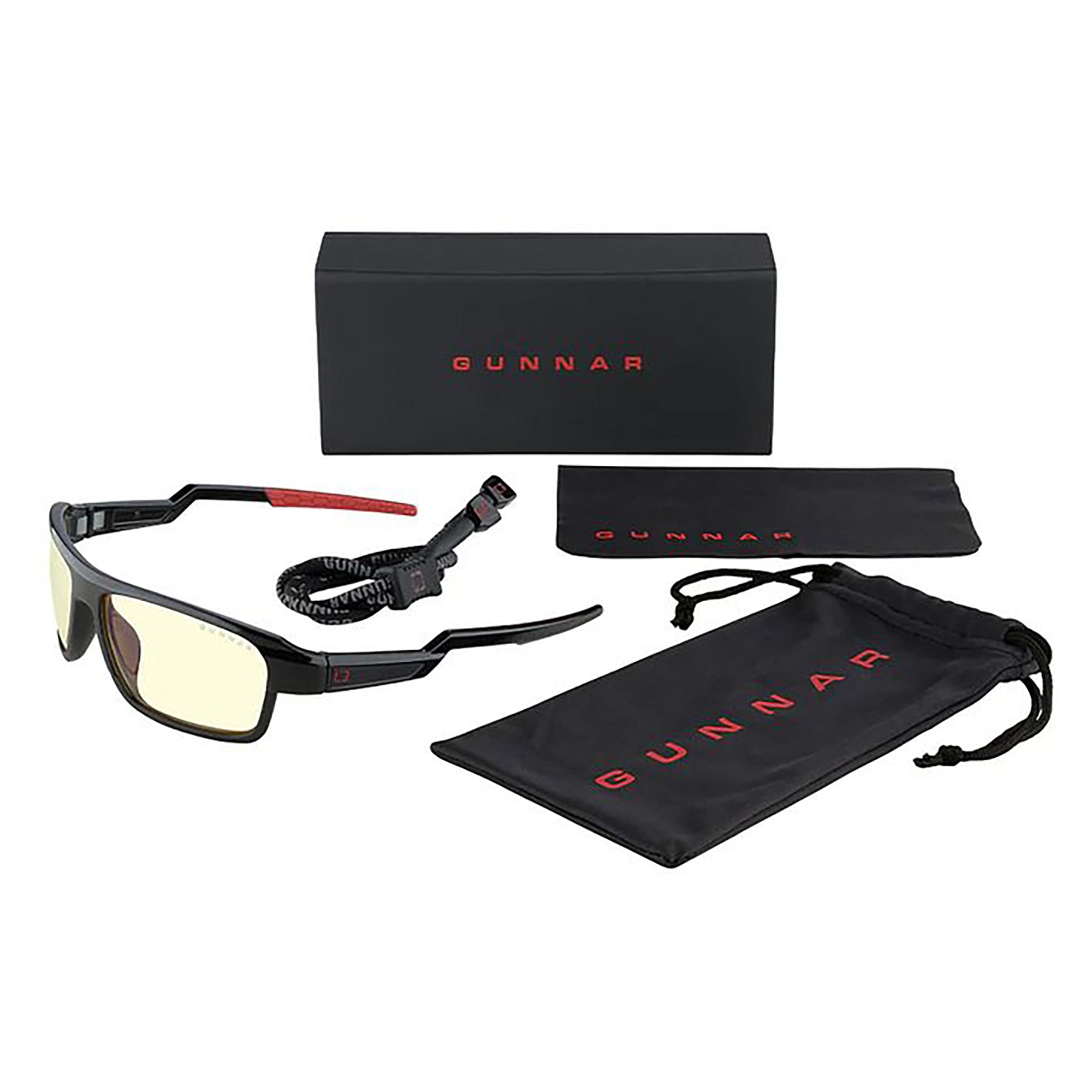 Gunnar Lightning Bolt Indoor Digital Eyewear, Amber Onyx