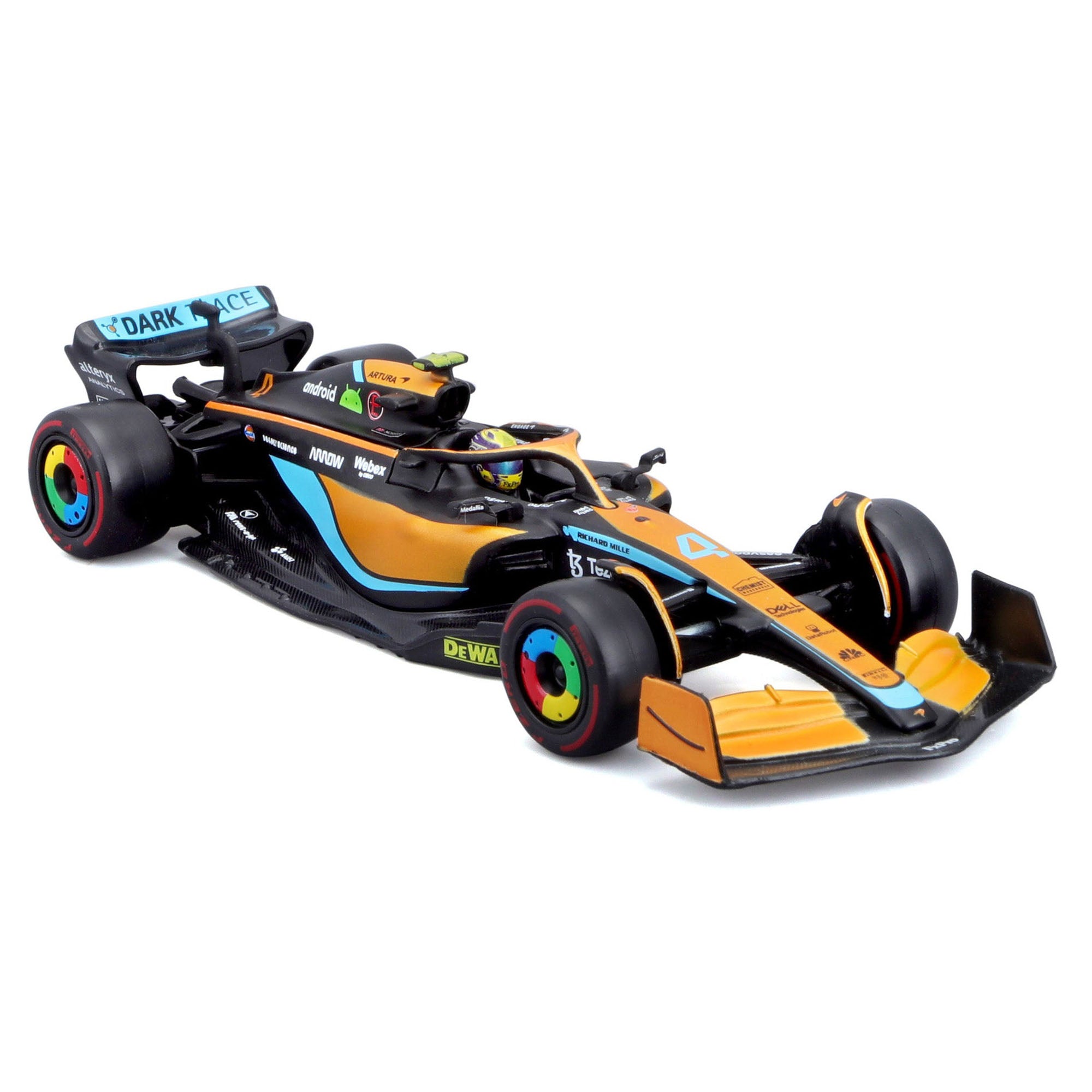 Bburago 1:43 2022 F-1 McLaren MCL 36 #4 Norris with Driver