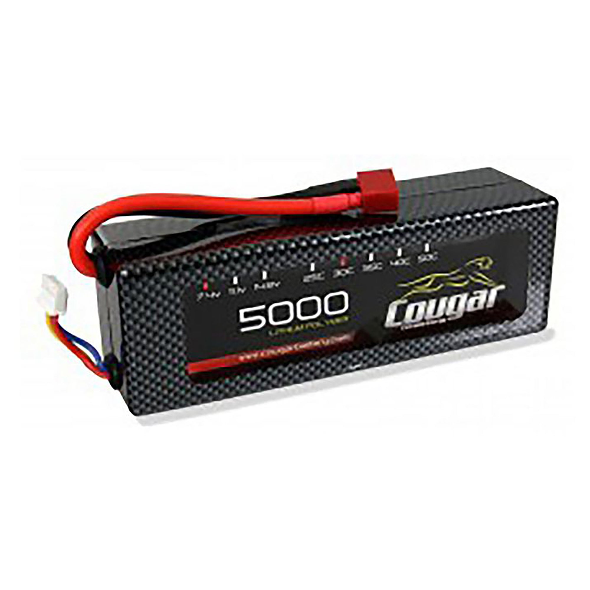 Cougar 5000mAh 7.4v 2S 30C Hard Case LiPo Battery