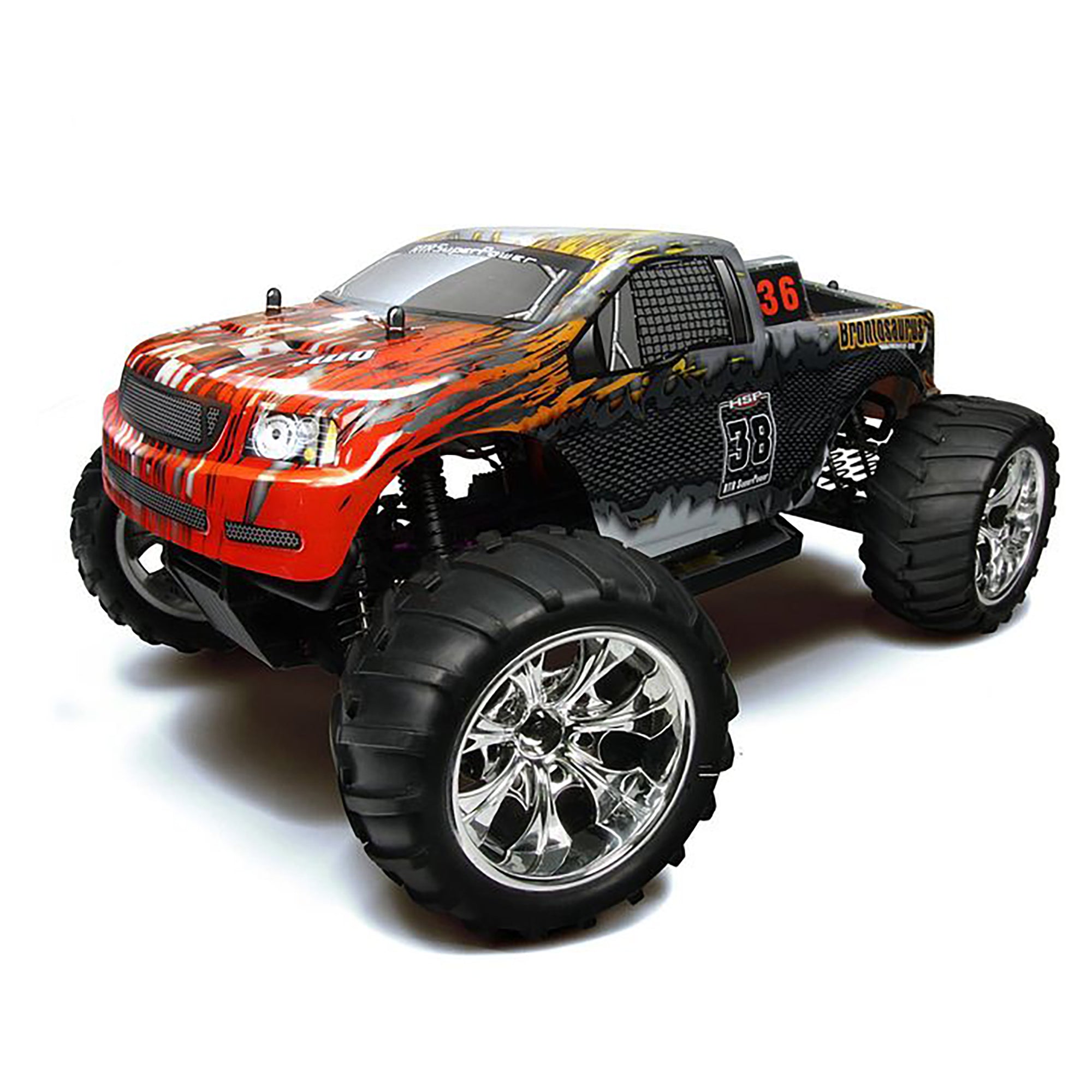 HSP Racing 94108-88043 Black 2.4Ghz Nitro 4WD Off Road 1/10 Scale RC Truck
