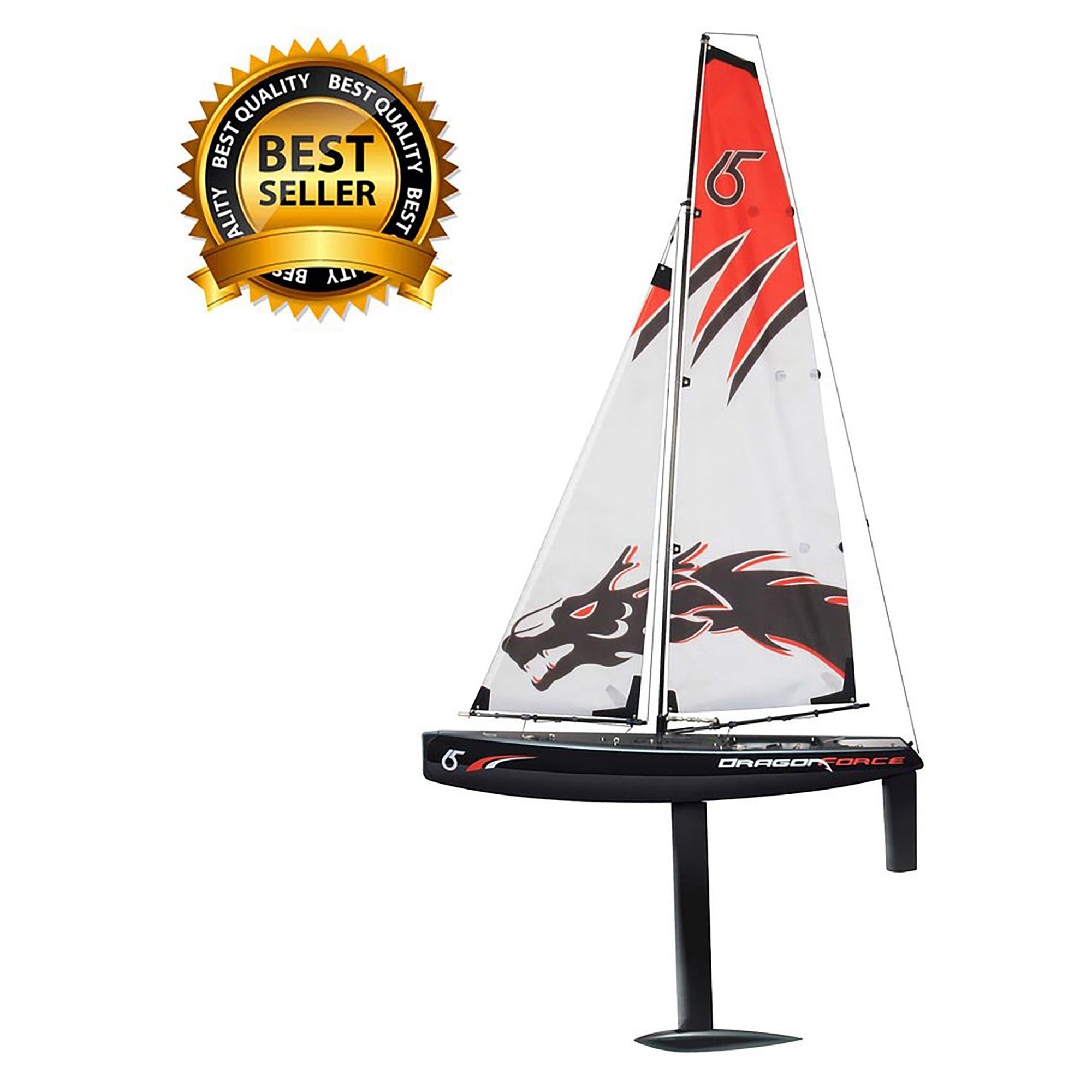 Joysway DragonForce 65 V5 2.4GHz RTR DF65 RG65 Class RC Yacht (includes Transmitter & Receiver), Multicolour