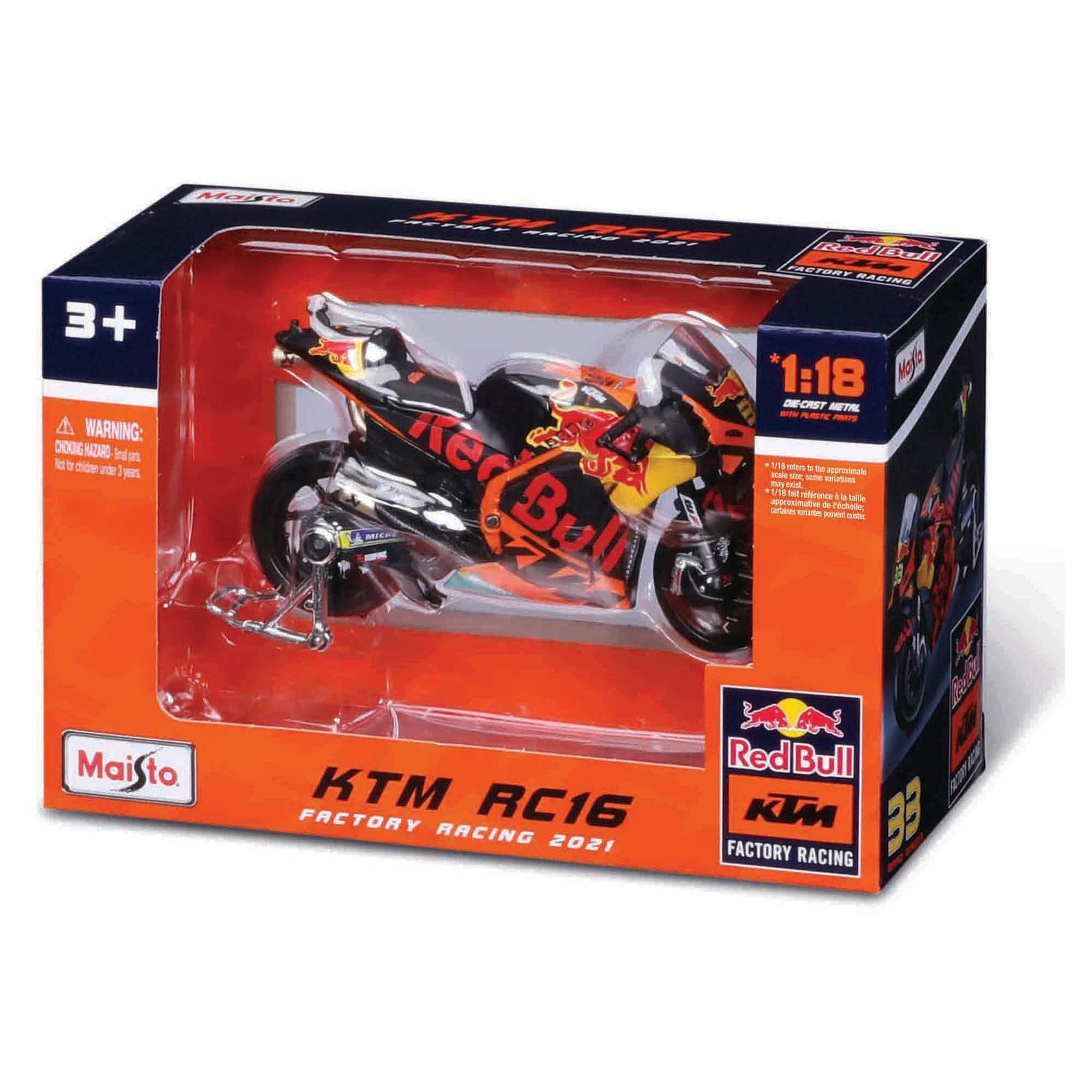 Maisto 1:18 Moto GP 2021 Red Bull KTM Factory - Oliveira/Binder