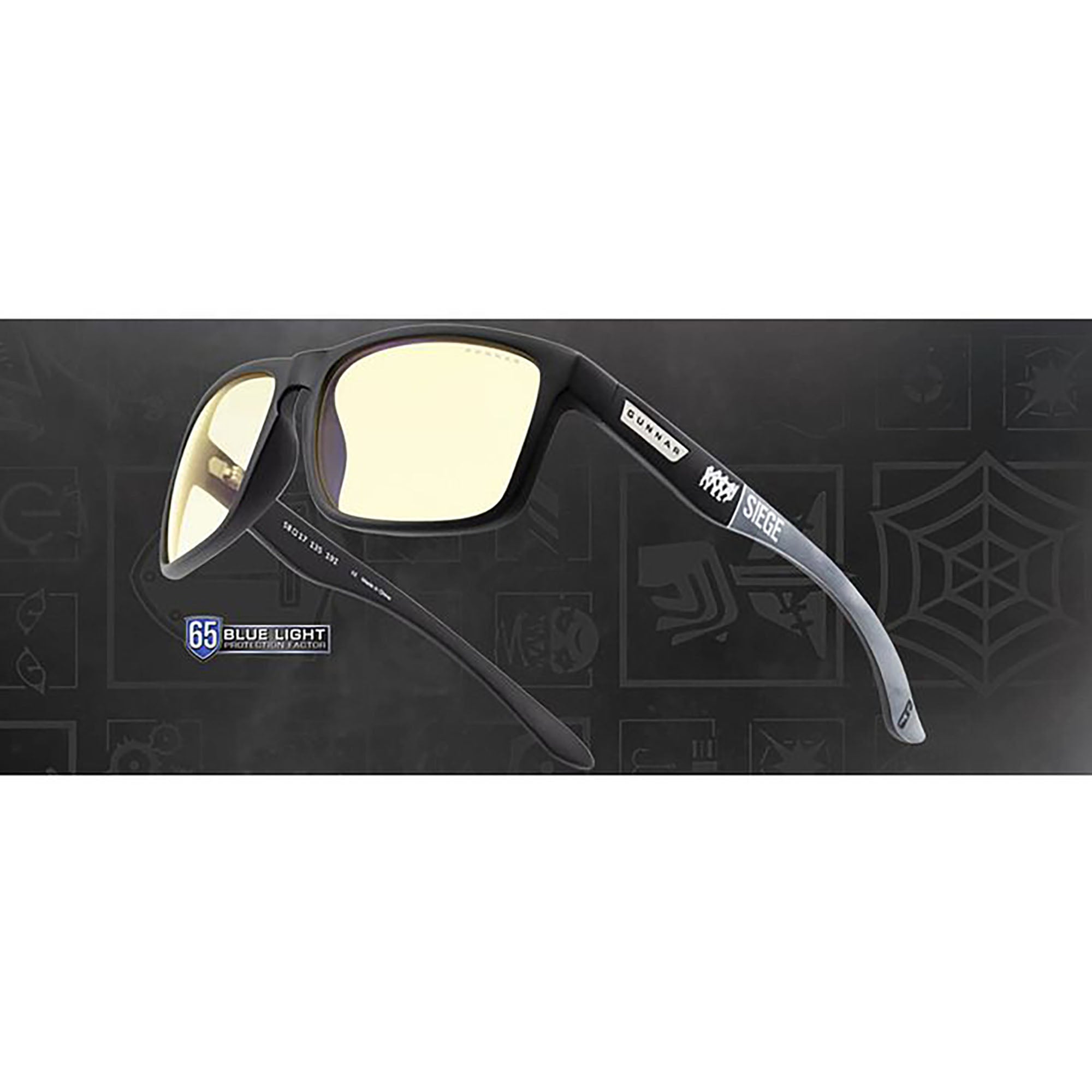 Gunnar 6-Siege Intercept Indoor Digital Eyewear, Amber Onyx