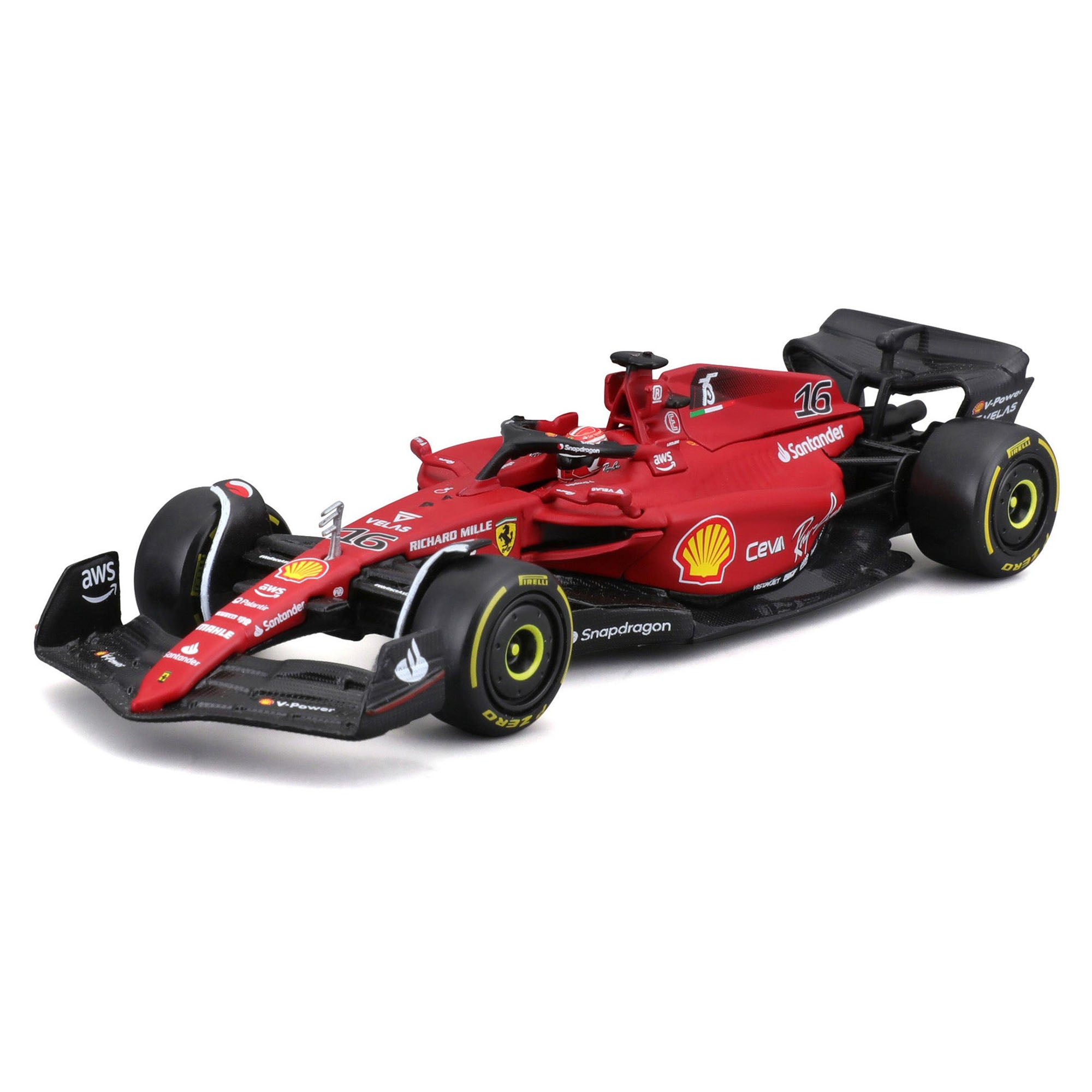 Bburago 1:43 Ferrari Racing 2022 F1 - 75 - Leclerc #16 with Driver