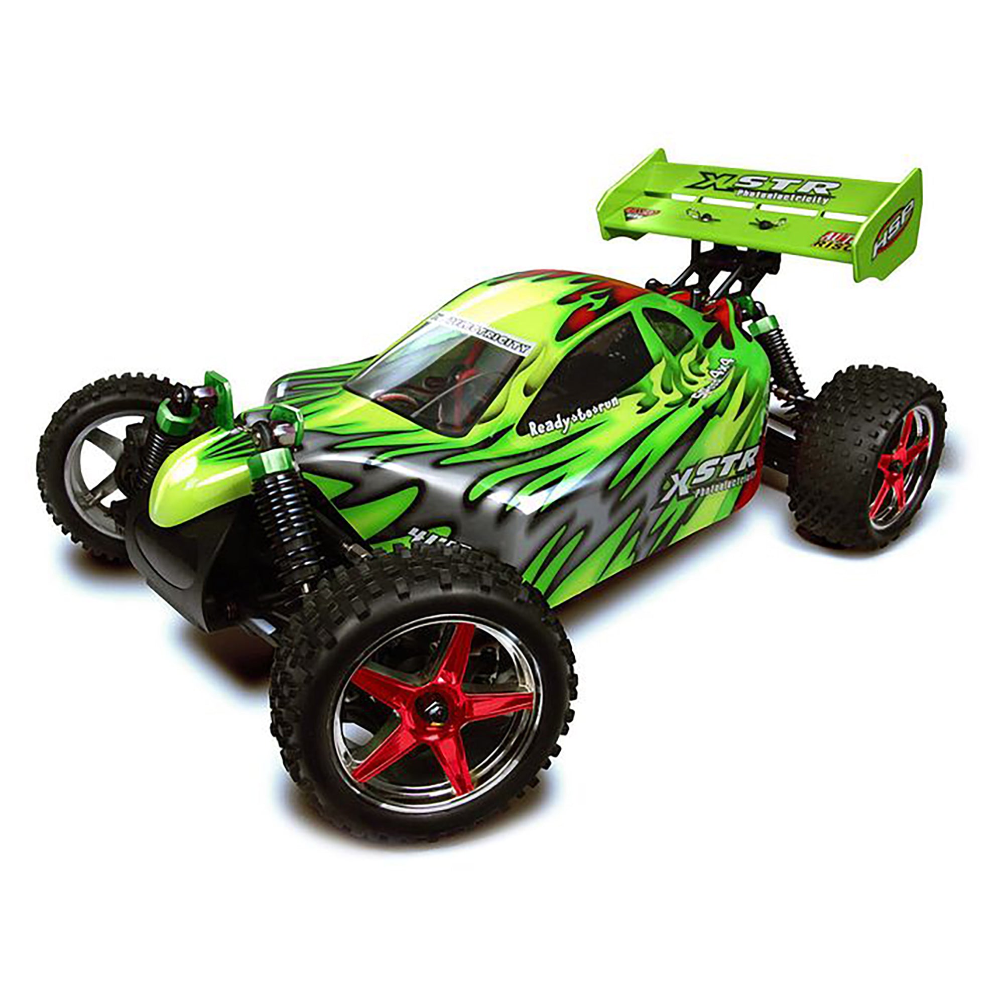 HSP Racing 94106-10707 Mean Green 2.4Ghz 2SP Nitro 4WD Off Road 1/10 Scale RC Buggy