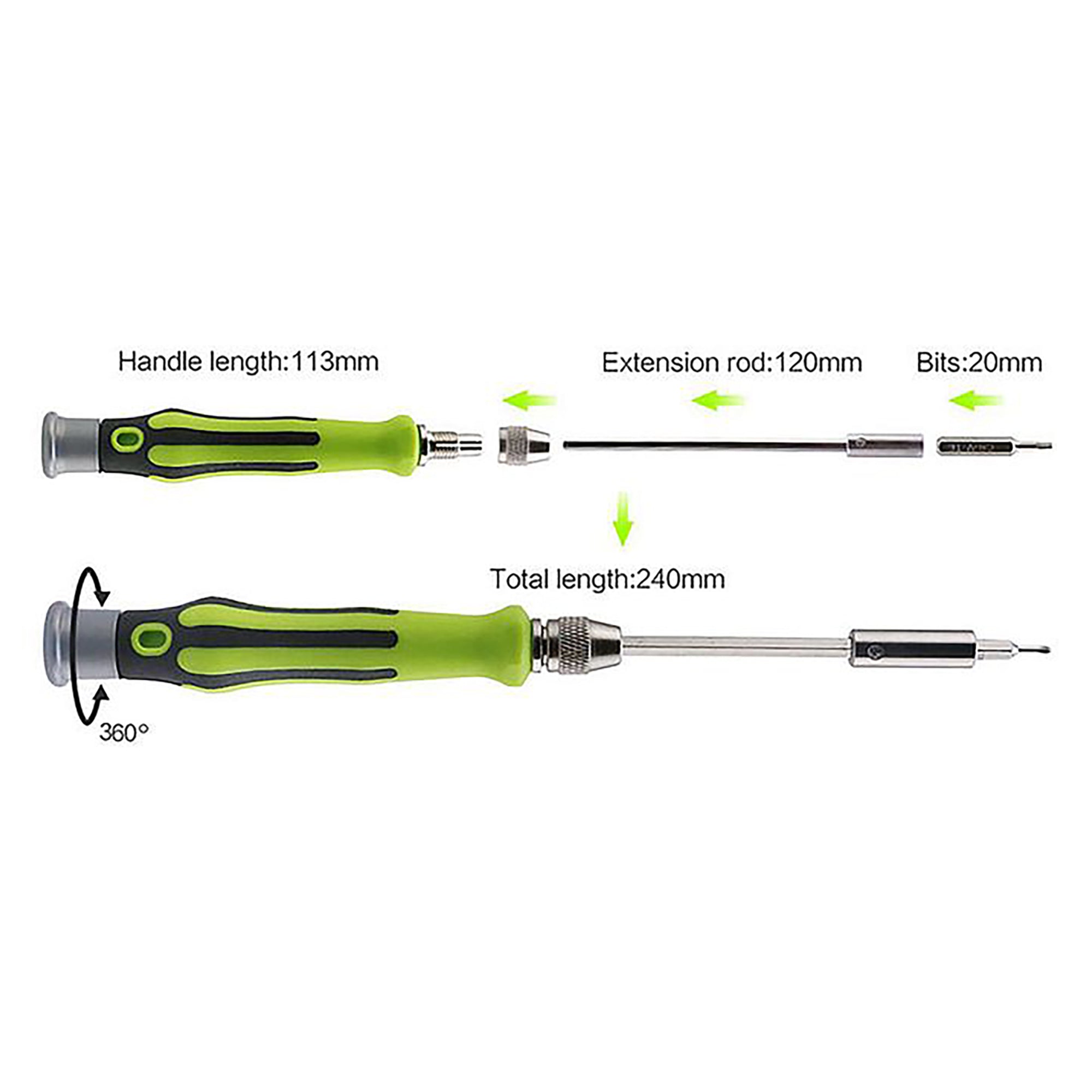 BST Magnetic Precision Screwdriver Set with Carry Case (45 pieces)