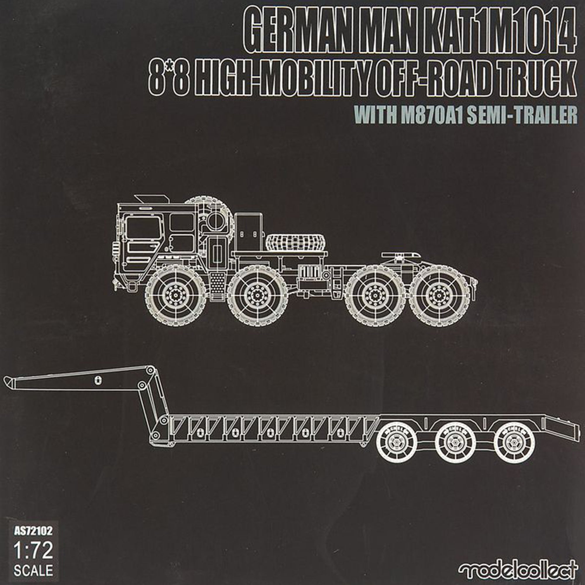 Modelcollect AS72102 1/72 German Man Kat1M1014 8*8 High-Mobility Off-Road Truck