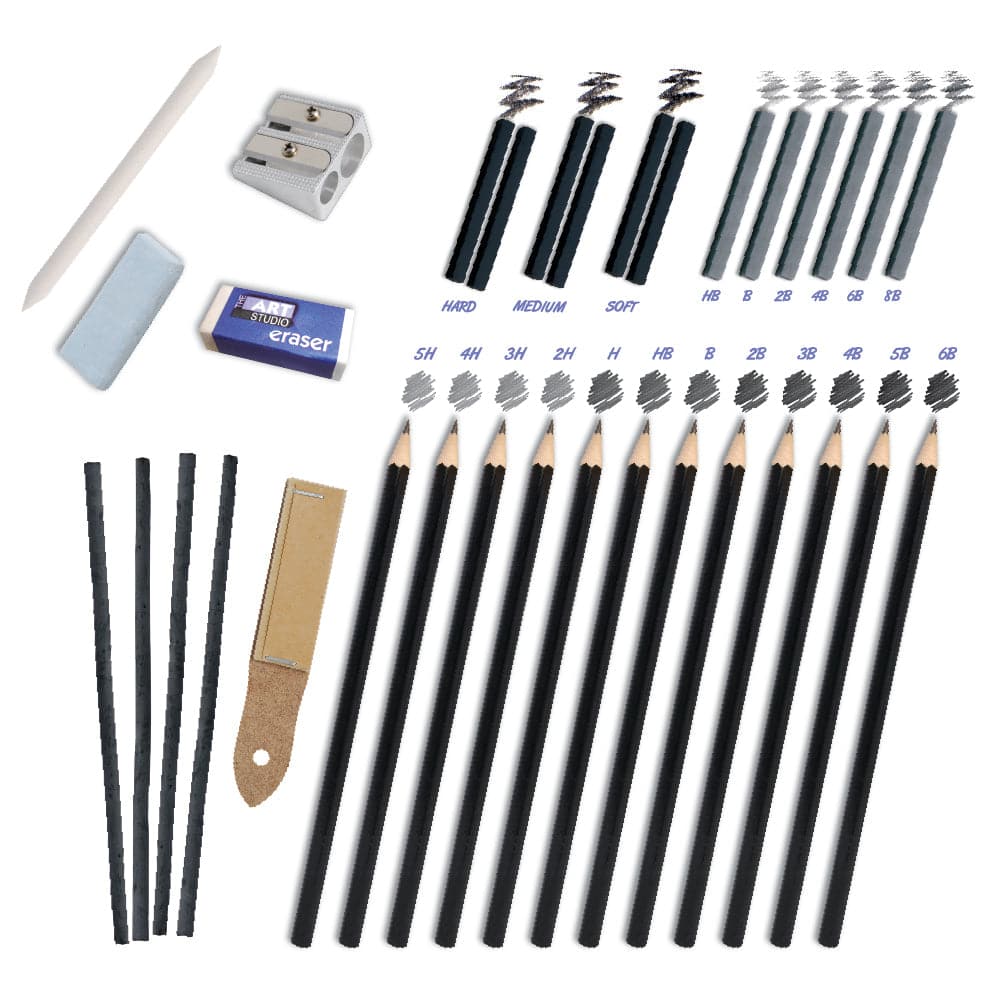Light Gray The Art Studio Art Class Series Sketch Easel Art Set Drawing and Sketching Sets