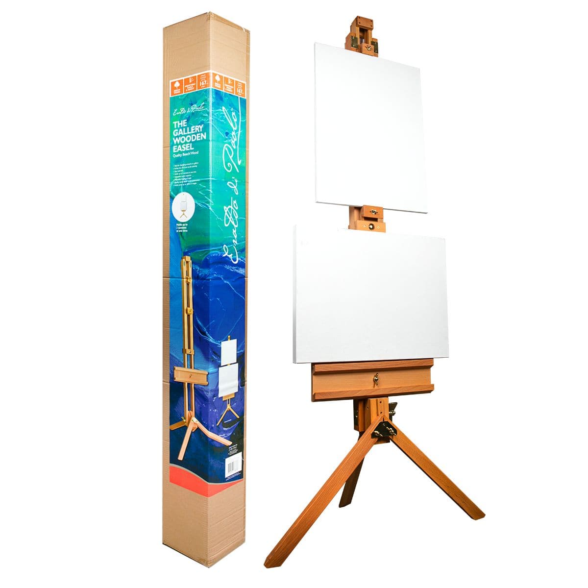 Antique White Eraldo di Paolo Gallery Beech Wood Easel Easels & Cases