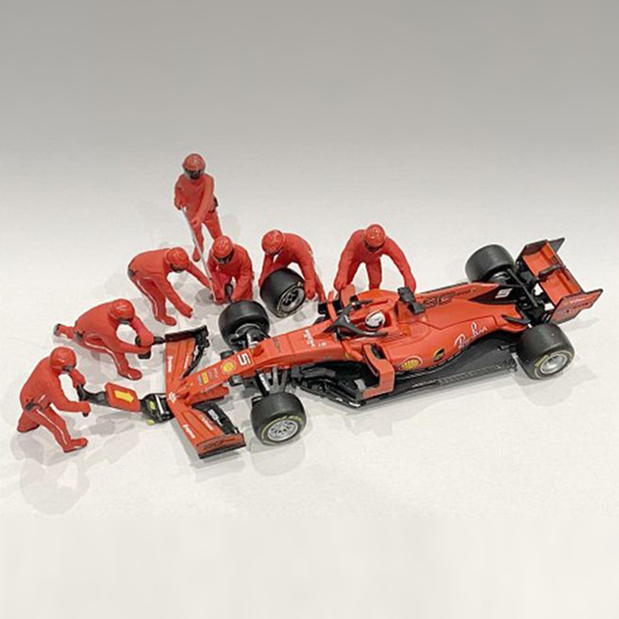American Dioramas F1 Red Team Pit Crew Figures 1:43 Diecast Model
