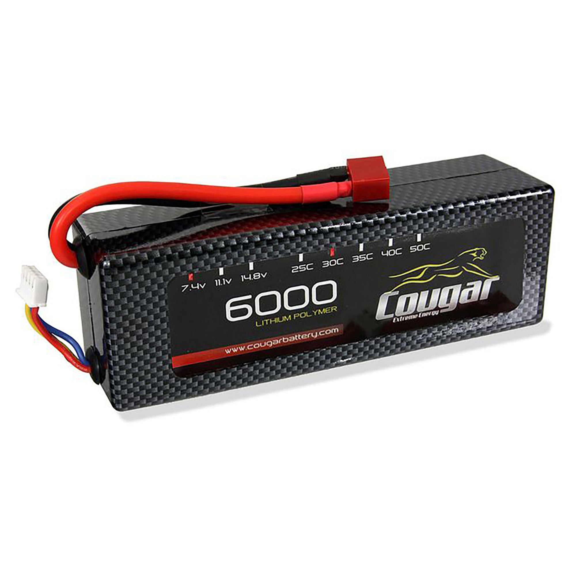 Cougar 6000mAh 7.4v 2S 30C Hard Case LiPo Battery