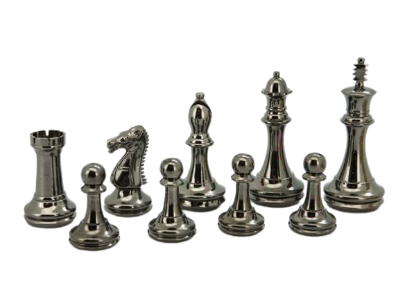 Dal Rossi Italy Chess Set Walnut Shinny Finish 20″ With Compartments