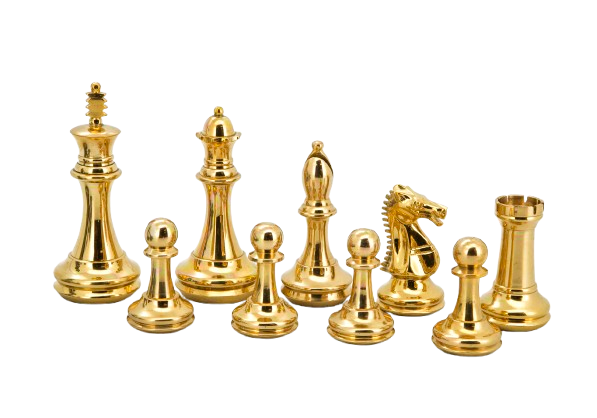 Dal Rossi Italy Chess Set Walnut Shinny Finish 20″ With Compartments