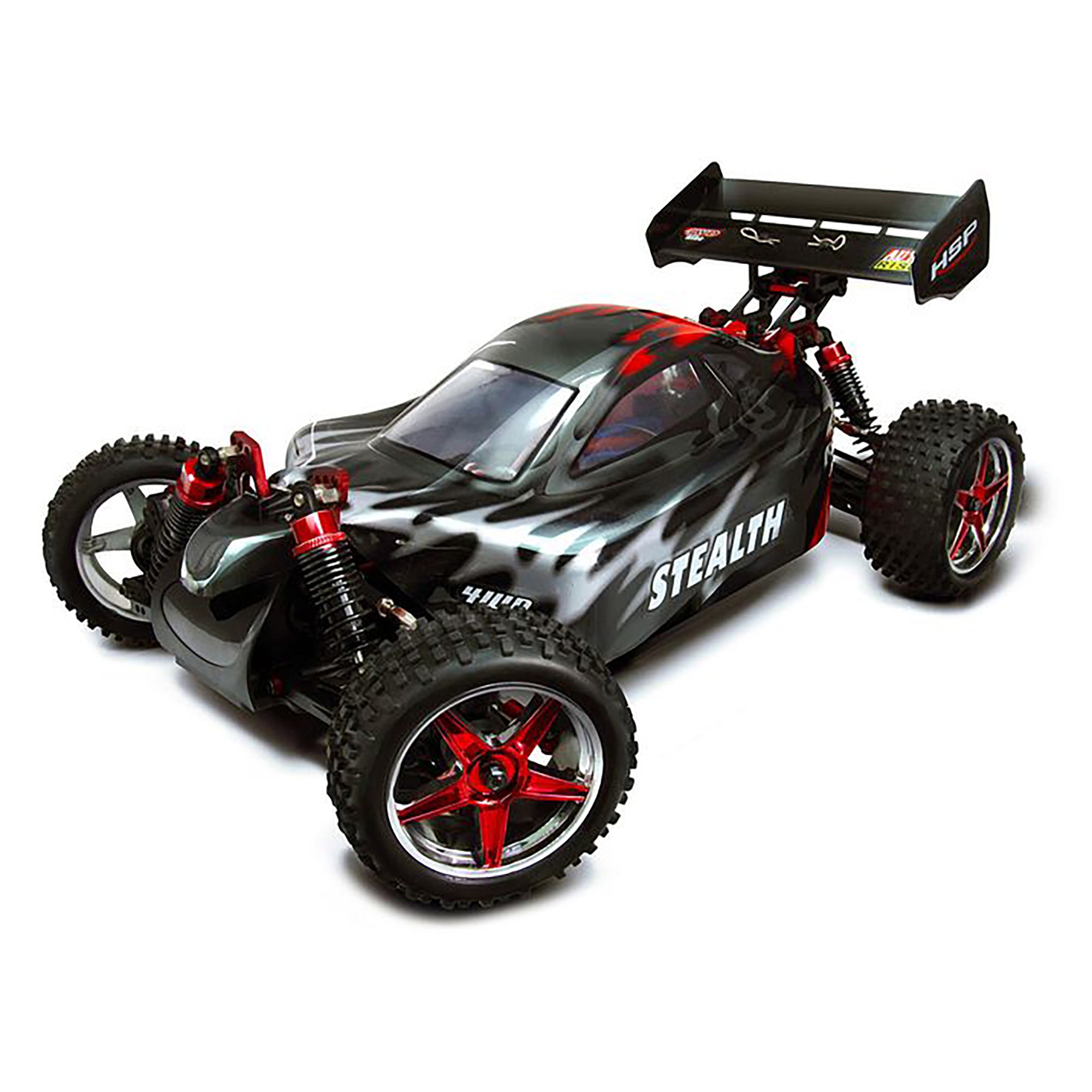 HSP Racing 94106-88801 Stealth 2.4GHz 2SP Nitro 4WD Off Road 1/10 Scale RC Buggy