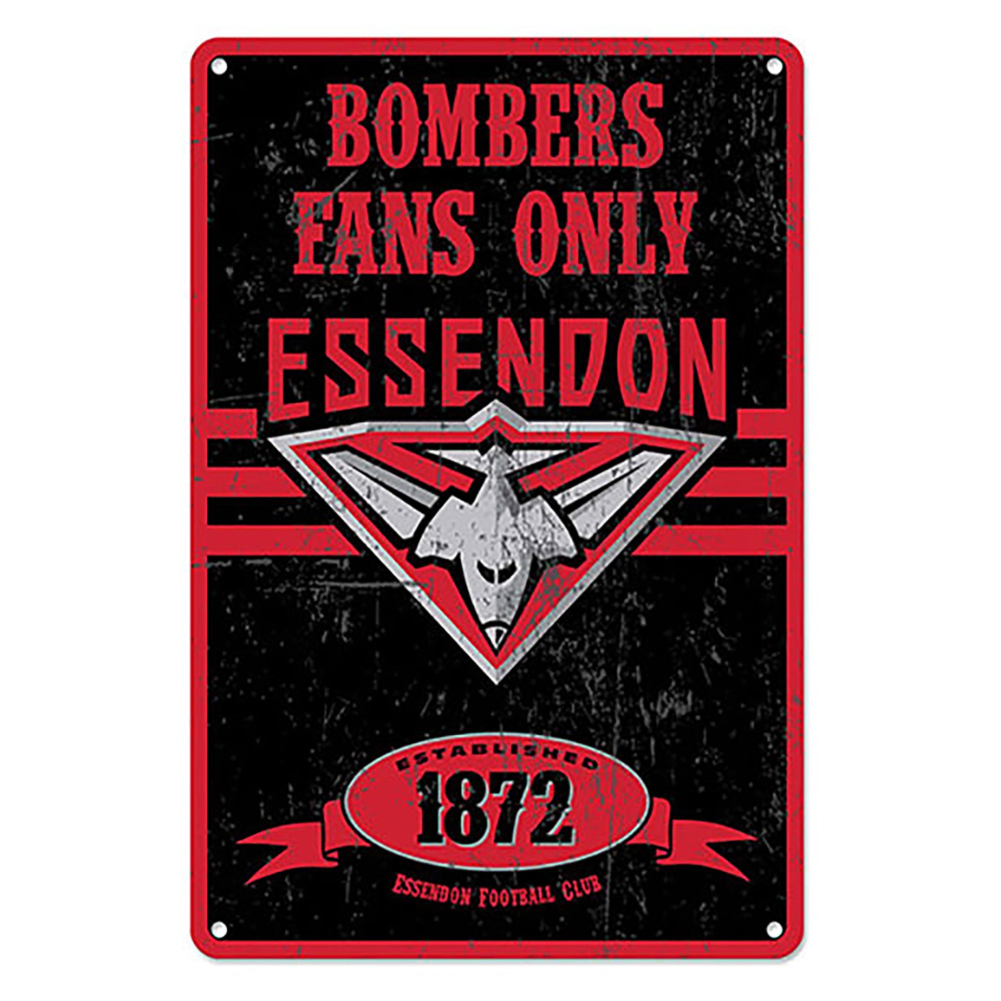 AFL Essendon Retro Metal Sign