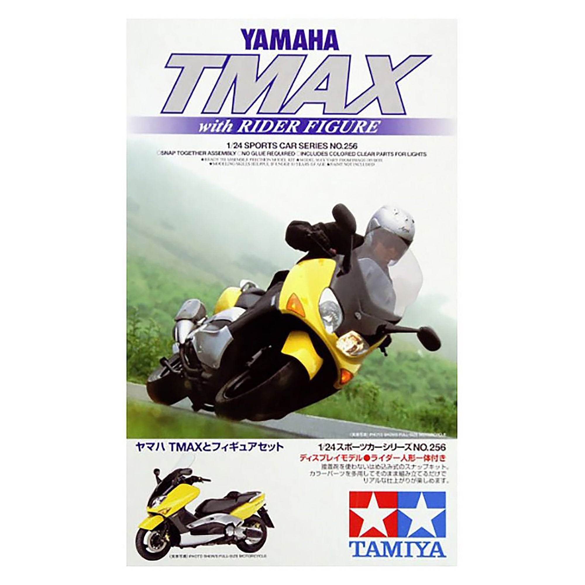 Tamiya 24256 1/24 Yamaha TMAX With Rider Figure Model Kit