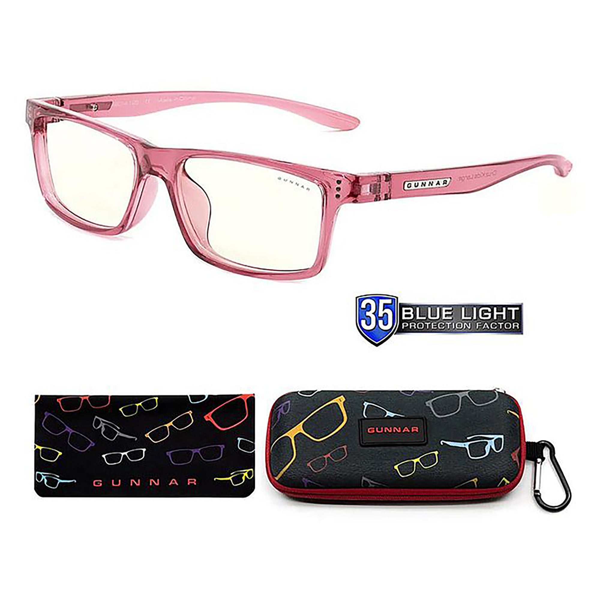 Gunnar Cruz Kids Indoor Digital Eyewear/Glasses, Pink (8-12 years)