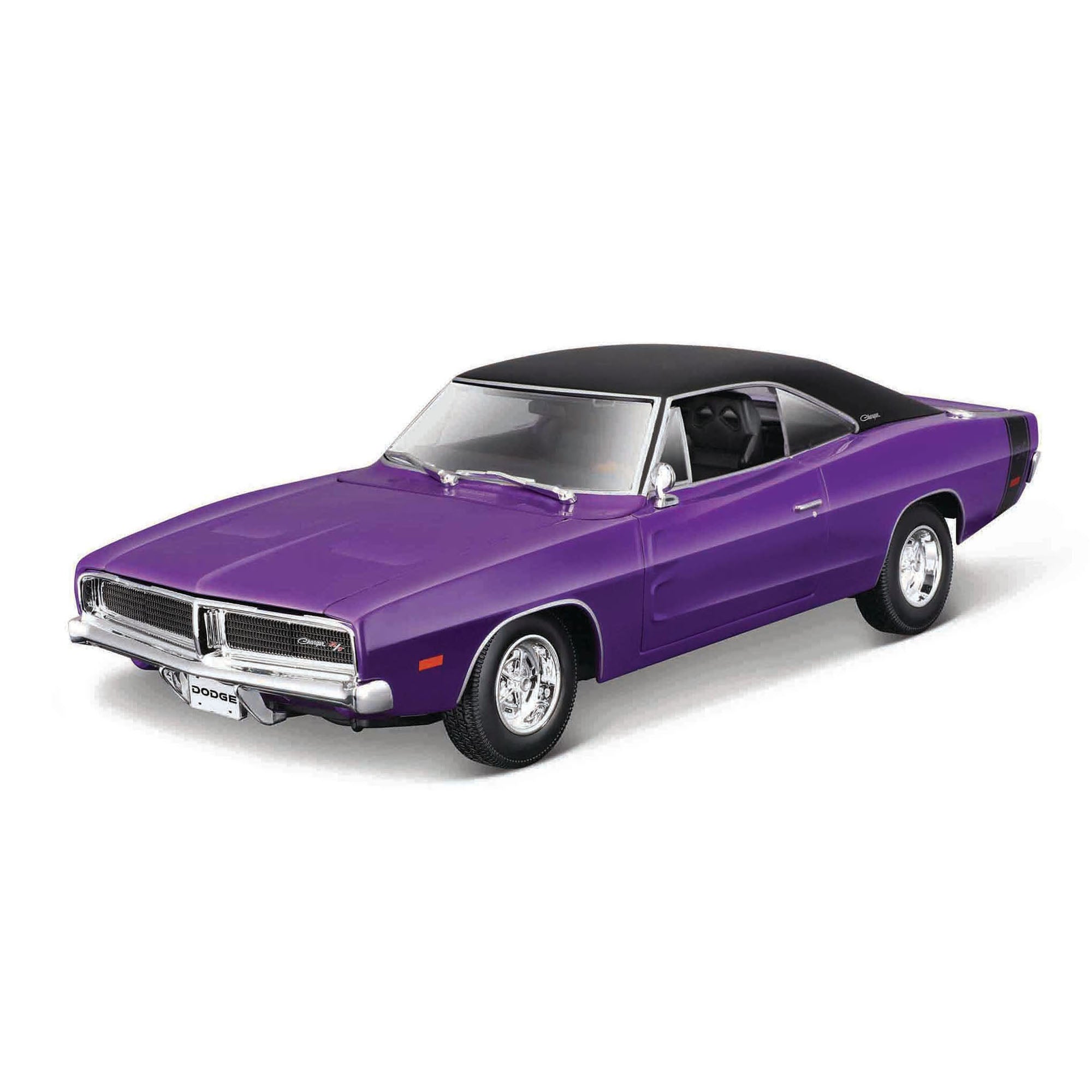Maisto 1:18 1969 Dodge Charger R/T - Purple with Black Roof