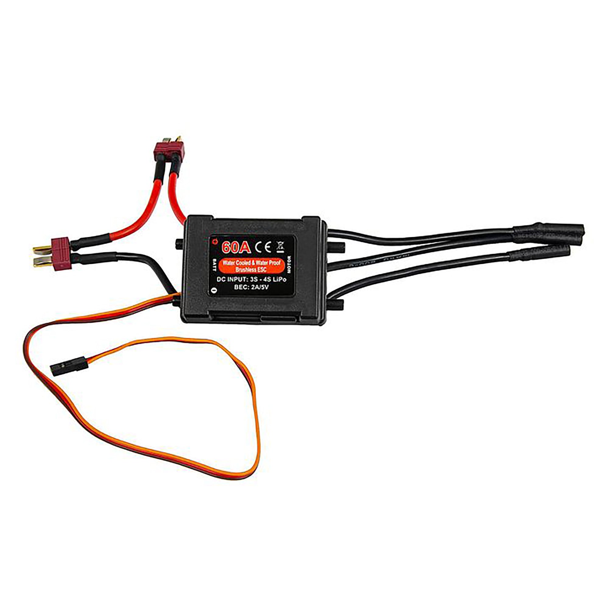 Joysway 830122 60A Water Cooled Brushless ESC with Two Dean Connectors