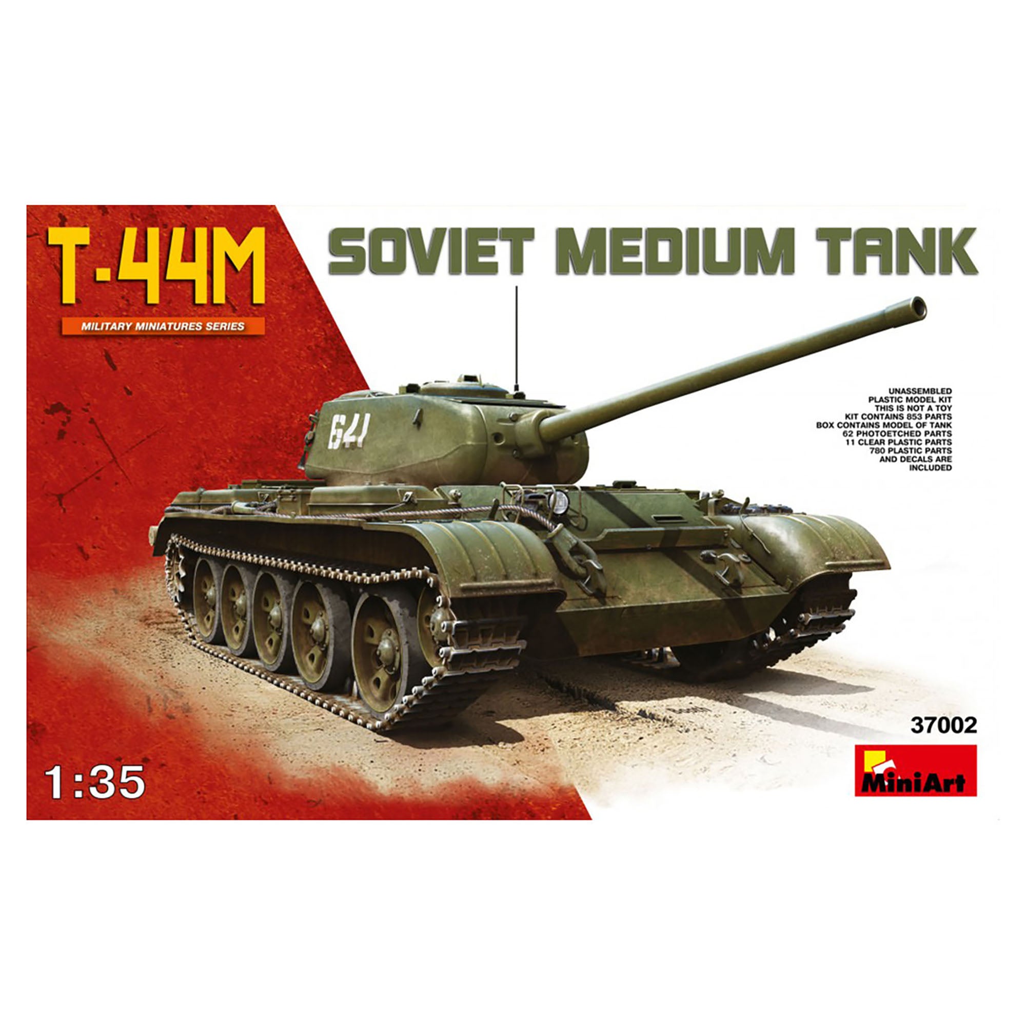 MiniArt 37002 1/35 T-44M Soviet Medium Tank Model Kit