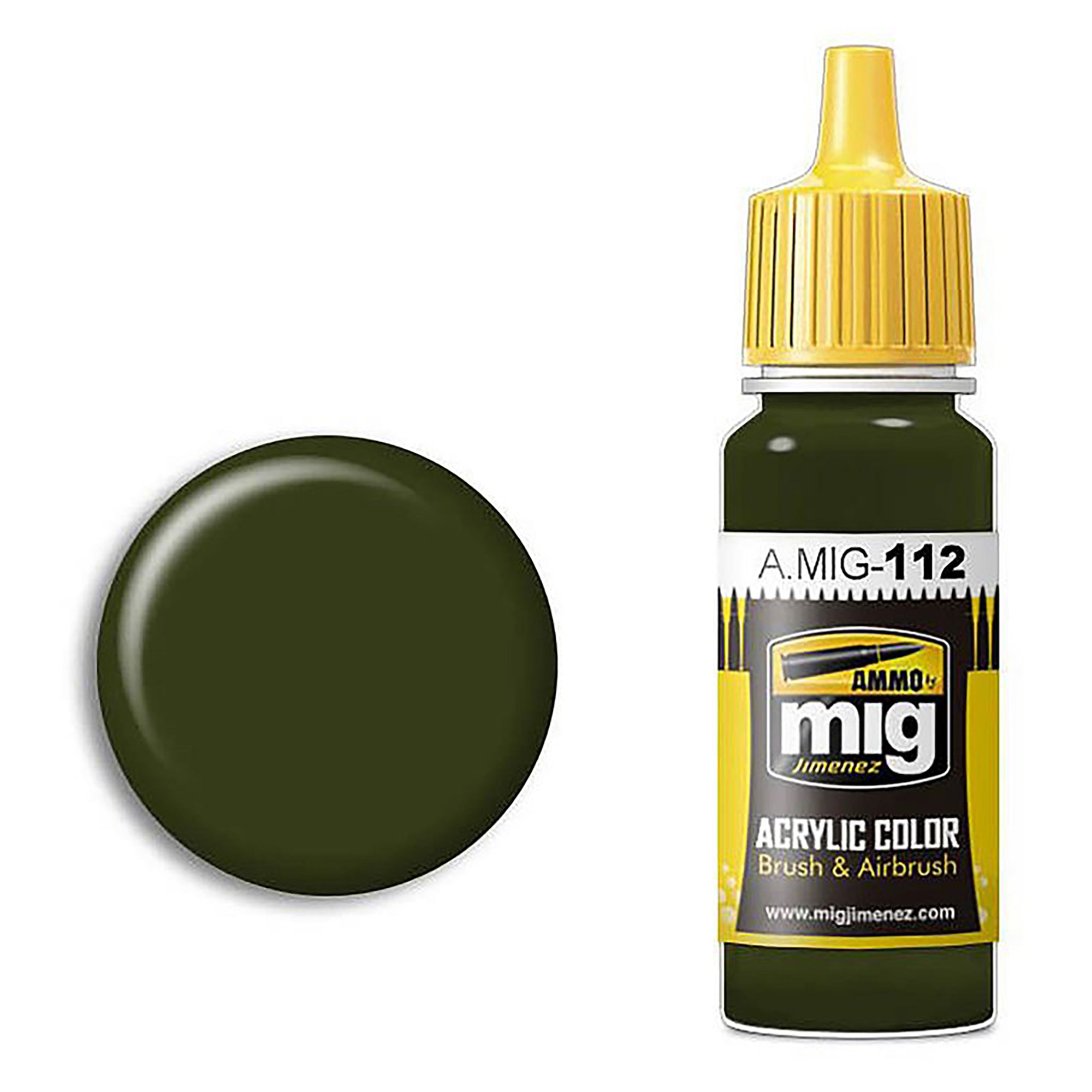 AMMO by Mig Jimenez 112 SCC 15 British 1944-45 Drab Acrylic Paint, Green (17 ml)